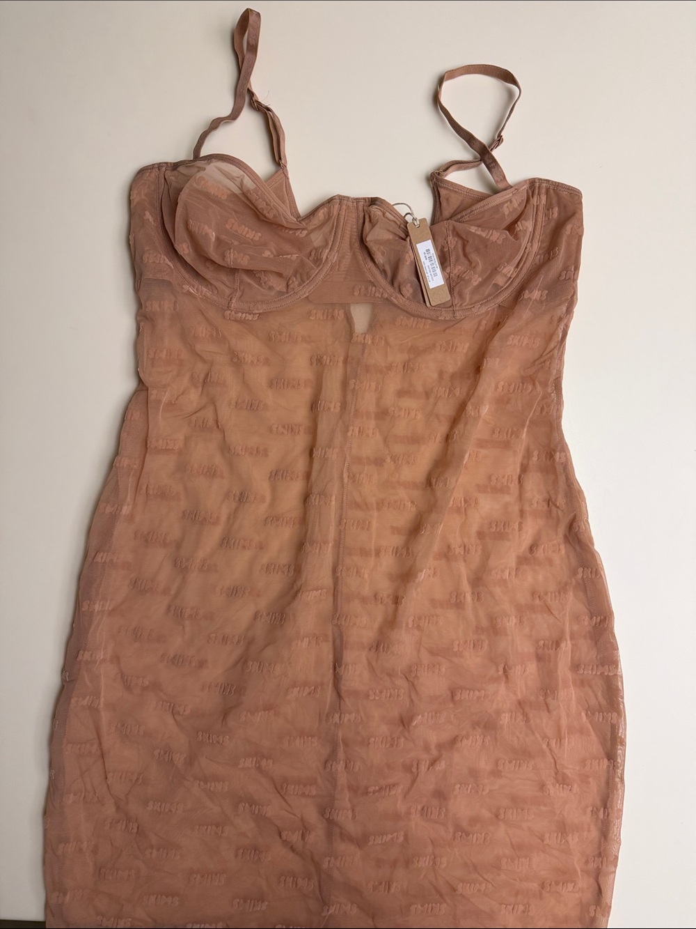SKIMS Sheer Nude Slip with Built-In Bra in Ochre 2X